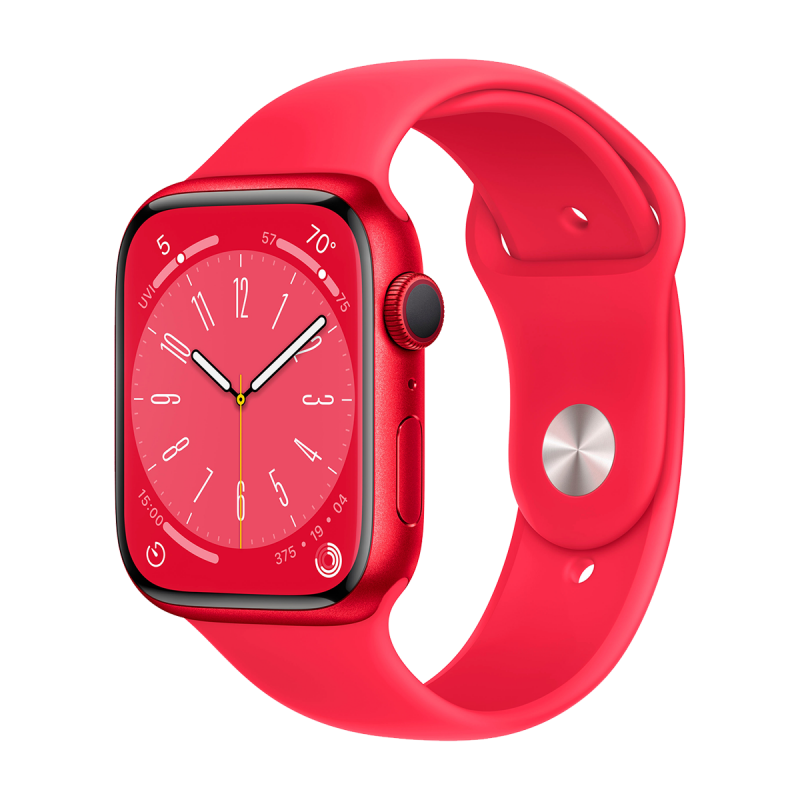 Ourfriday Apple Watch Series 8 GPS 41mm PRODUCT RED Aluminium Case with M L PRODUCT RED Sport Band