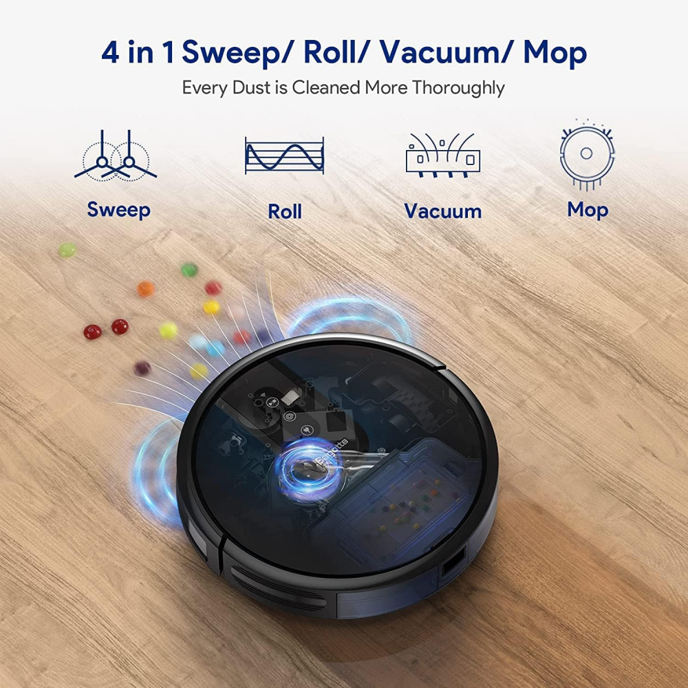 Ourfriday Bagotte Robot Vacuum Cleaner,4in1 Robot Vacuum Blue
