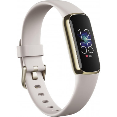 Fitbit Luxe Activity Tracker - Lunar White / Soft Gold  Fitbit Luxe Activity Tracker - Lunar White / Soft Gold