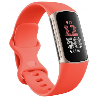 Google Fitbit Charge 6 - Coral / Champagne Gold Aluminium Google Fitbit Charge 6 - Coral / Champagne Gold Aluminium