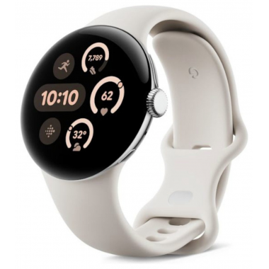Google Pixel Watch 3 Wi-Fi (45mm) - Polished Silver Aluminium Case/Porcelain Active Band Google Pixel Watch 3 Wi-Fi (45mm) - Polished Silver Aluminium Case/Porcelain Active Band
