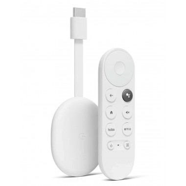 Google Chromecast with Google TV 4K and Voice Remote - Snow Google Chromecast with Google TV 4K and Voice Remote - Snow