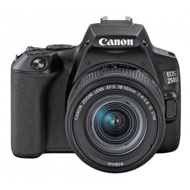 Canon EOS 250D DSLR Camera Body with 18-55mm IS Lens - Black Canon EOS 250D DSLR Camera Body with 18-55mm IS Lens - Black