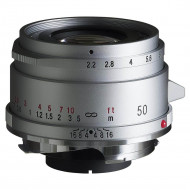 Voigtlander 50mm f/2.2 Color-Skopar VM Lens Silver