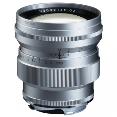 Voigtlander 75mm f/1.5 Nokton Aspherical Vintage Line Silver - VM Mount