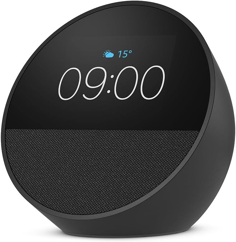 Amazon Echo Spot ブラック 2024年発売モデル Ourfriday | Amazon Echo Spot (2024) - Black