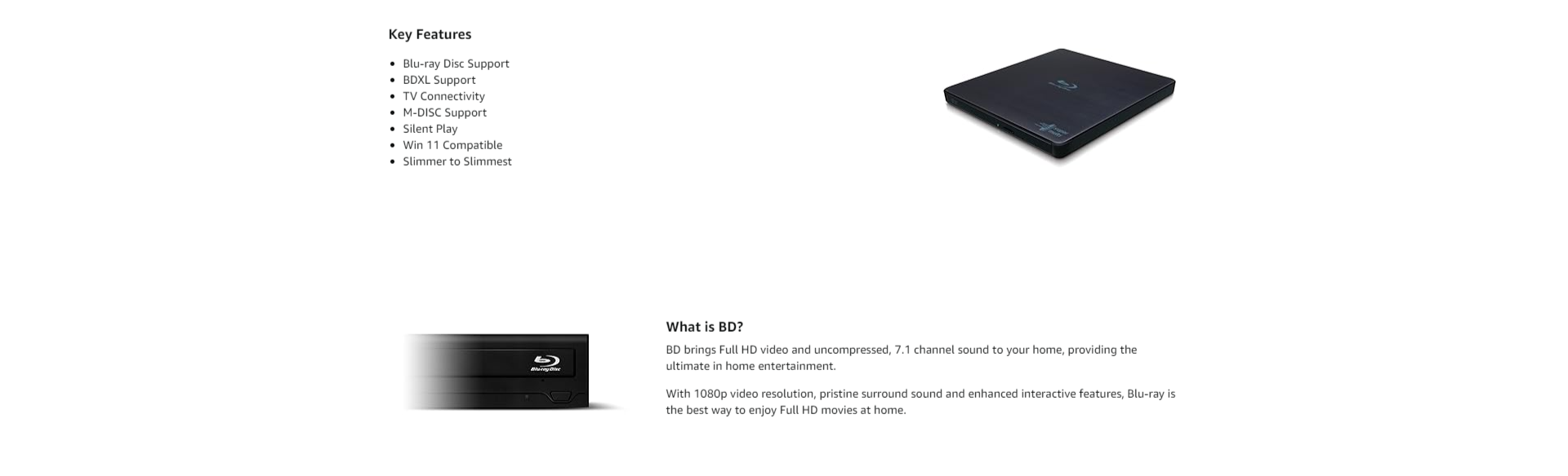 Ourfriday | Hitachi-LG External Blu-Ray Drive , USB 2.0 Slim
