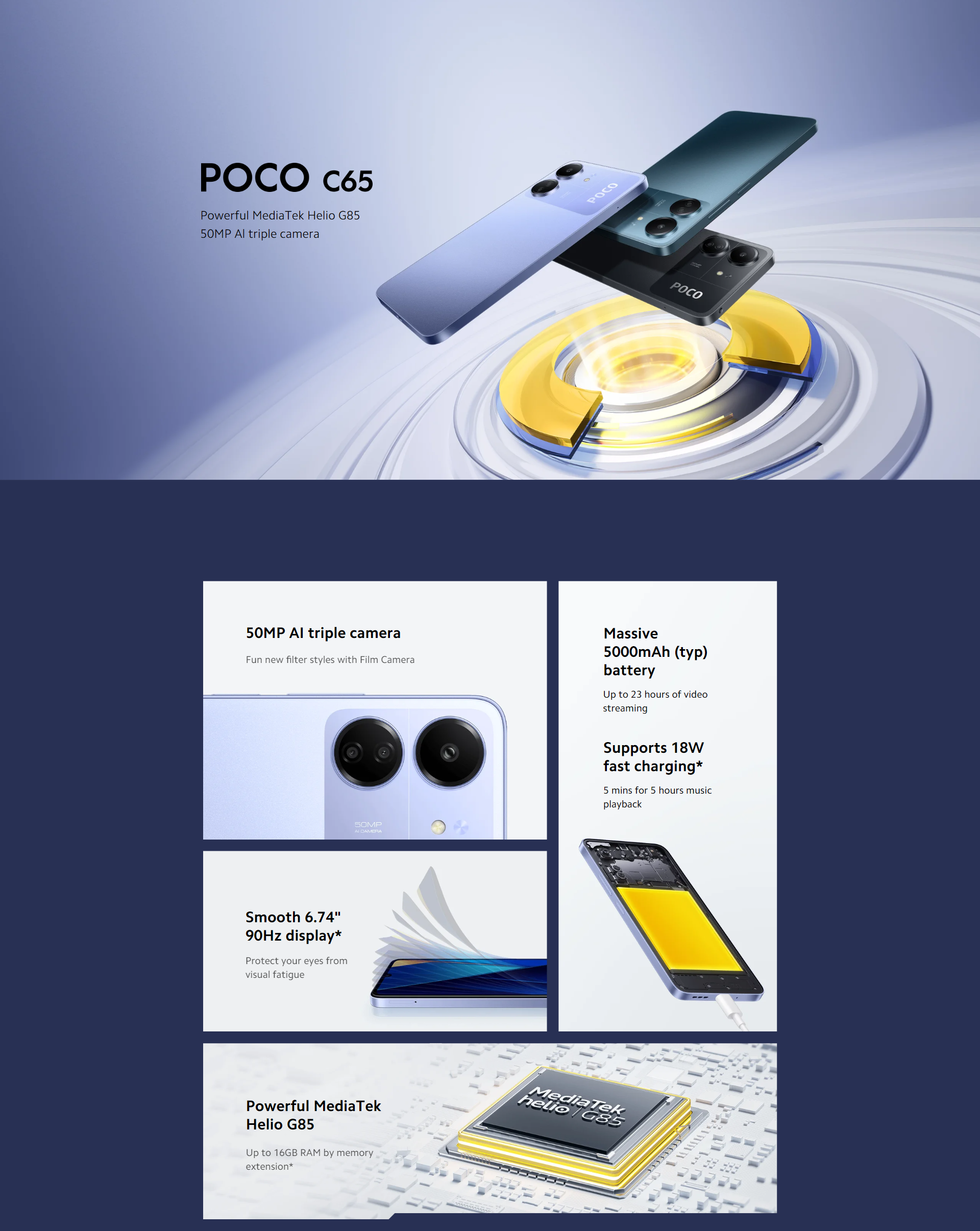 新品未開封｜POCO C65 ブラック 6GB+128GB｜即購入OK Xiaomi Poco C65 4G Black 256GB + 8GB Dual-Sim Factory